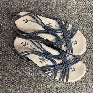 Skechers Blue Sandals with Woven Straps